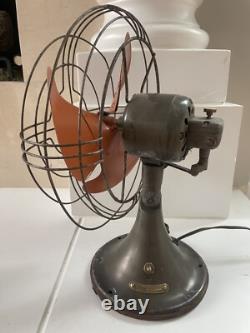 Ventilateur oscillant à 3 pales de 12 pouces General Electric/GE Vortalex des années 30-40