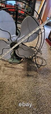 Ventilateur oscillant antique GENERAL ELECTRIC à 16 pales Type AOU GE Fonctionnel