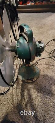 Ventilateur oscillant antique GENERAL ELECTRIC à 16 pales Type AOU GE Fonctionnel