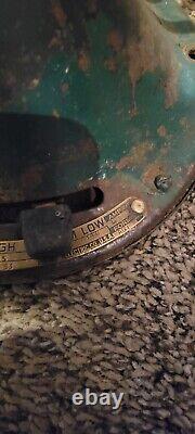 Ventilateur oscillant antique GENERAL ELECTRIC à 16 pales Type AOU GE Fonctionnel