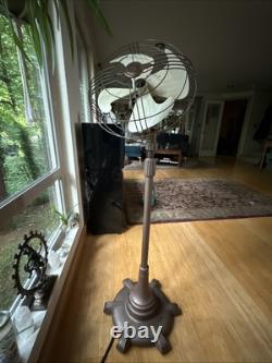 Ventilateur oscillant de sol Vortalex General Electric de 6 pieds vintage des années 40, fonctionne très bien