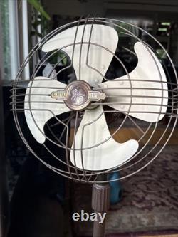 Ventilateur oscillant de sol Vortalex General Electric de 6 pieds vintage des années 40, fonctionne très bien