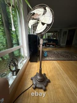 Ventilateur oscillant de sol Vortalex General Electric de 6 pieds vintage des années 40, fonctionne très bien