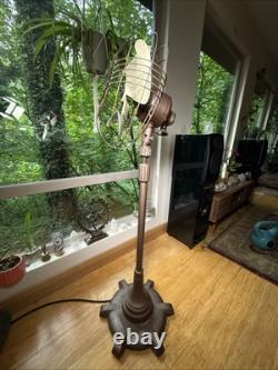 Ventilateur oscillant de sol Vortalex General Electric de 6 pieds vintage des années 40, fonctionne très bien