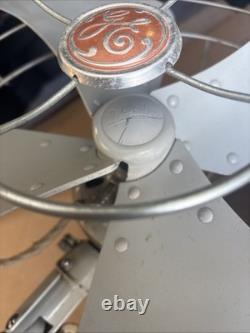 Ventilateur oscillant vintage GE 16 Vortalex F12V163 #43 en état de marche trouvé dans une succession