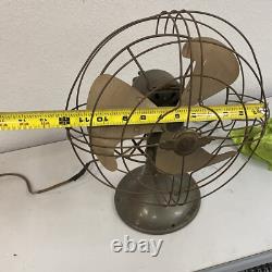 Ventilateur oscillant vintage GE General Electric 14 pouces 3 pales