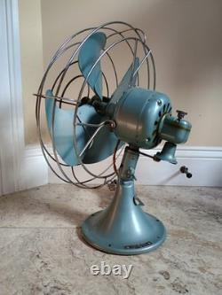 Ventilateur oscillant vintage GE General Electric F12V43 industriel vert