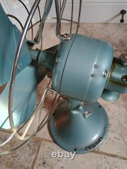 Ventilateur oscillant vintage GE General Electric F12V43 industriel vert