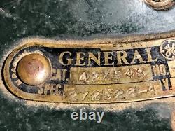 Ventilateur oscillant vintage GE General Electric petite taille cage en fil OD vert fonctionne