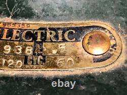 Ventilateur oscillant vintage GE General Electric petite taille cage en fil OD vert fonctionne