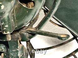 Ventilateur oscillant vintage GE General Electric petite taille cage en fil OD vert fonctionne
