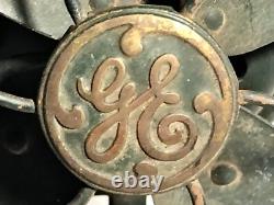 Ventilateur oscillant vintage GE General Electric petite taille cage en fil OD vert fonctionne