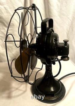 Ventilateur oscillant vintage General Electric à 3 vitesses, modèle avec lames en laiton fonctionne
