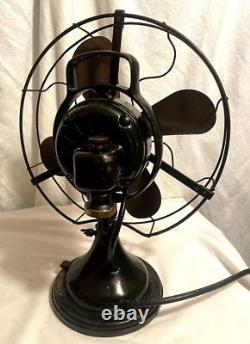 Ventilateur oscillant vintage General Electric à 3 vitesses, modèle avec lames en laiton fonctionne