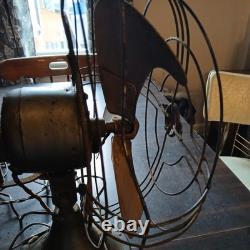 Ventilateur vintage General Electric GE 14 à 3 pales en métal, lire la description