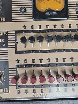 Vérificateur de tubes Vintage General Electric GE Modèle TC-3 T C 3 Support de tube Hifi