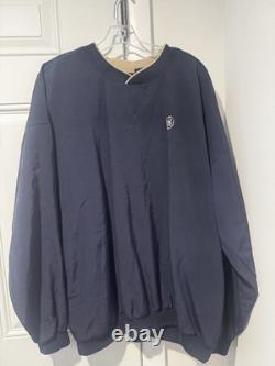 Veste coupe-vent vintage Antigua pour homme, marine, pull GE logo General Electric, taille XL