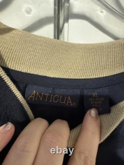 Veste coupe-vent vintage Antigua pour homme, marine, pull GE logo General Electric, taille XL