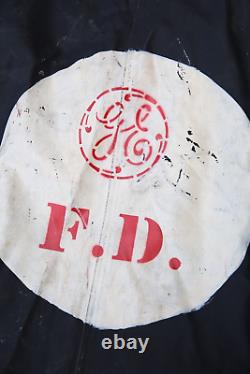 Veste imperméable vintage de pompier General Electric Fort Wayne Indiana taille 44 GE