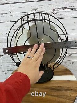 Vintage 10 Ge General Electric Oscillating Desk Fan Works! Très Lourd