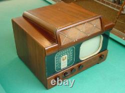 Vintage 1940's Ge, General Electric Model 803, 10 Channel 1 Tv Avec Am-fm Radio