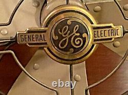 Vintage 1940s General Electric Fm12v1 Grand Ventilateur Industriel Oscillant Vortalex