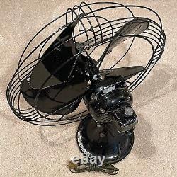 Vintage 1947 Général Electric 49X936 Vortalex 16 Ventilateur de table oscillant RARE en très bon état (VGC)