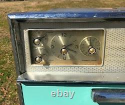 Vintage 1950 Ge General Electric Oven Turquoise/aqua Blue MCM Intégré