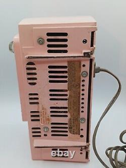 Vintage 1950 Ge General Electric Tube Réveil Radio C-416c Princess Pink