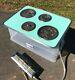 Vintage 1950 Ge General Electric Turquoise / Aqua Blue Cooktop Range Stove Mcm