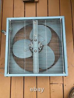 Vintage 20general Electric Ge 3 Speed Metal Turquoise Box Ventilateur Cat No F15w12