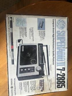 Vintage 70s Ge Superradio II 7-2885 Am/fm Nouveau Dans Une Boîte Scellée