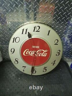 Vintage Années 1950 Coca-cola Horloge General Electric