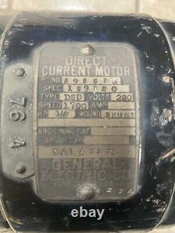 Vintage Antique General Electric Moteur DC Rare Visage Ouvert