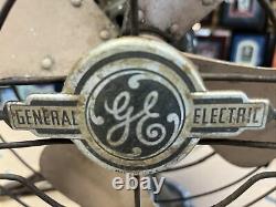 Vintage Antique General Electric Vortalex 12 Éventail De Bureau Des Années 1930-1940