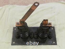 Vintage Antique Industrial Electric Knife Switch Frankenstein Ge 300a 7500v Cu