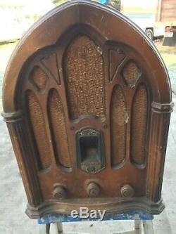 Vintage Cathédrale D'origine Radio General Electric J82