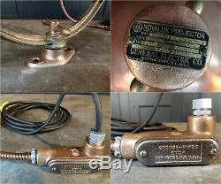 Vintage Copper Ge Novalux Projecteur Projecteur Par General Electric Restaurer