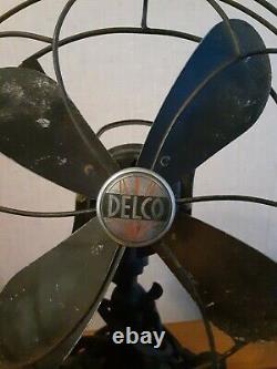 Vintage Delco General Motors Électroménagers Ventilateur Métallique Pour Rétablissement Collectible