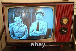 Vintage Ge 12 Black & White Télévision Orange Portable Tv General Electric 60s