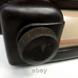 Vintage Ge Bakelite Tube Radio Brown 1950's General Electric MCM Tabletop Works