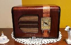 Vintage Ge En Bois Am Tube Radio Gd-41a (1938) Rare Et Restaurer Complètement