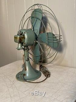 Vintage Ge General Electric 16 Fan Cat Fm16s1 De Travail Et Oscillant Bonne