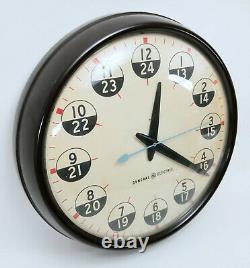 Vintage Ge General Electric 18 12/24 Heure Bakelite Wall Clock Military D-day
