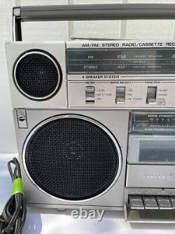 Vintage Ge General Electric 3-5257a Am/fm Cassette Boombox Ghettoblaster Works