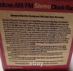 Vintage Ge General Electric Am/fm Stereo Blue Digital Dual Clock Radio 7-4945a