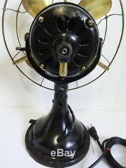 Vintage Ge General Electric Fan Laiton Lame / Cage Works Great Big Motor Yoke 1901