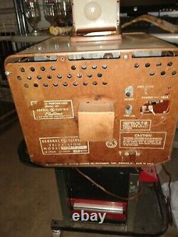 Vintage Ge General Electric Portable 12 Tv Tv Réveil Rare 2 Ton