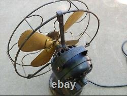 Vintage Ge General Electric Pré Paiement Coin Op Brass Blade Fan
