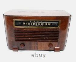 Vintage Ge General Electric Tube Radio J-53 Tabletop Wooden Am 1941 Travaux